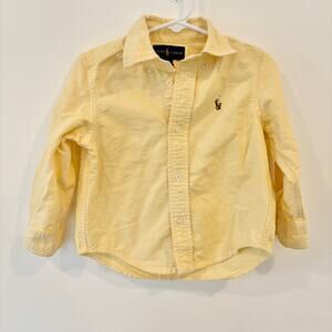Ralph Lauren Boys 2T Yellow Cotton Button Down Shirt